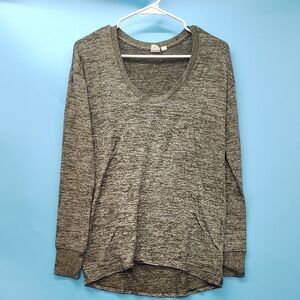 GAP Women's Charcoal Green Knit Sweatshirt